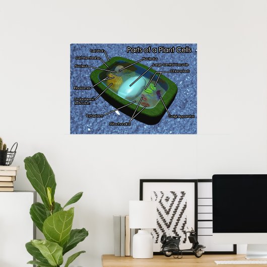 3D植物細胞図 ポスター (ホームオフィス)