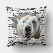 3D極熊のウォールブレイクアート – Realistic Safari クッション (裏面)