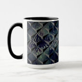 3D正方形と「スモークガラス」背景の混合 マグカップ (左)