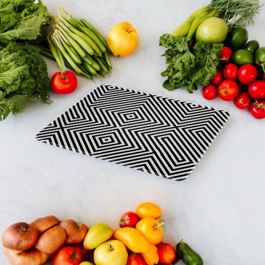 3D正方形の錯視パターン カッティングボード