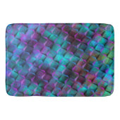 3D正方形ステンドブルーの薄紫からピンクまたは三角形へ バスマット (正面)