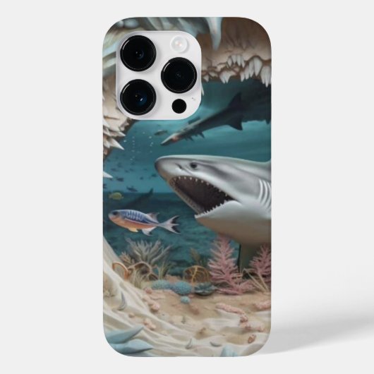 3D水中サメ Case-Mate iPhoneケース (裏面)