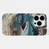 3D水中サメ Case-Mate iPhoneケース (裏面 (横))