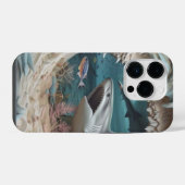 3D水中サメ iPhoneケース (裏面横)