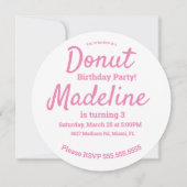 3D水彩緑のドーナツ散水ミックスラウンド 招待状 (裏面)