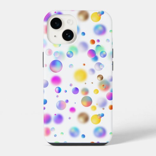 3D浮き球パターン 背景なし iPhoneケース (裏面)