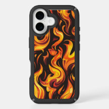 3d火災デザインの電話ケース