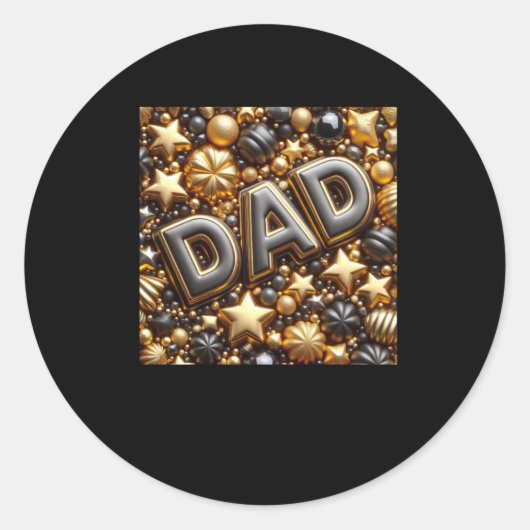 3d父の日 ラウンドシール (正面)