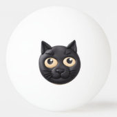 3D猫にインスパイアされたデザイン 卓球ボール (裏面)