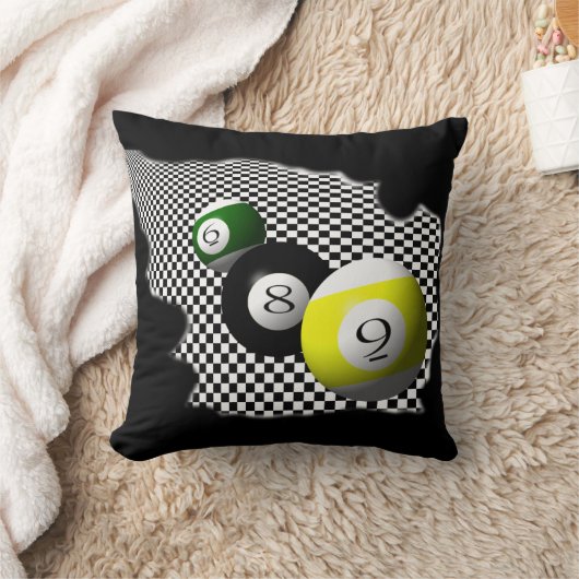 3D玉突の玉の心理療法隠語のしぶき クッション (ブランケット)