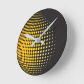 3D球（ドット付き） ラウンド壁時計 (傾斜)