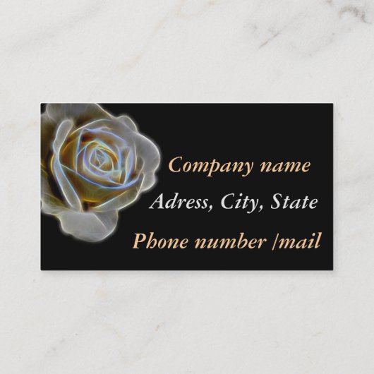 3D白いバラ 名刺 (裏面)