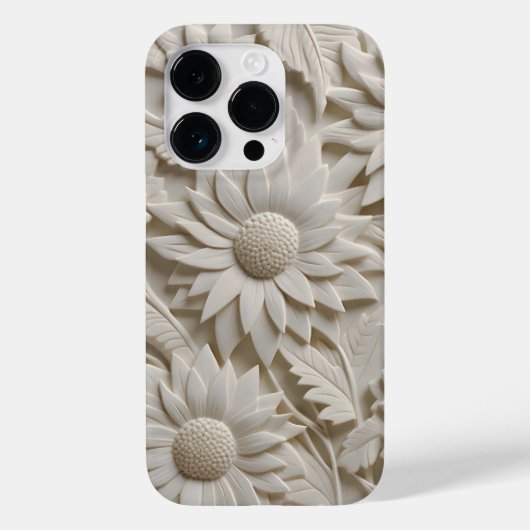 3D白い花 Case-Mate iPhoneケース (裏面)