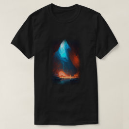 3D白熱［赤熱］光を放つ深い内側 Tシャツ