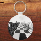 3D白黒チェスボード キーホルダー (正面)
