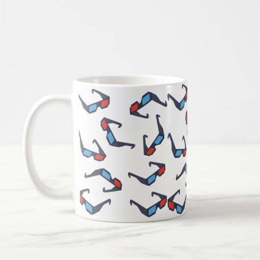 3D眼鏡パターン コーヒーマグカップ (左)