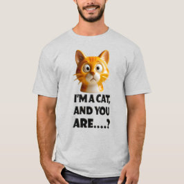 3D磁器のネコ Tシャツ