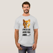 3D磁器のネコ Tシャツ (正面フル)