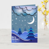 3D立体風景クリスマスカード カード (黄色い花)