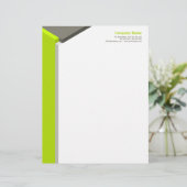 3D立方体のライム/灰色レターヘッド レターヘッド (スタンド正面)