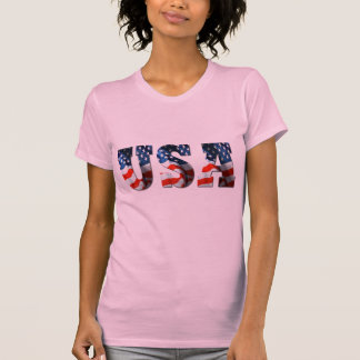 3D米国の旗の愛国心が強いレトロのTシャツ Tシャツ