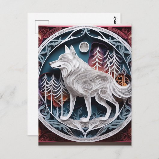 3D紙アートとは、uが作り出したアートの一種 ポストカード (正面/裏面)