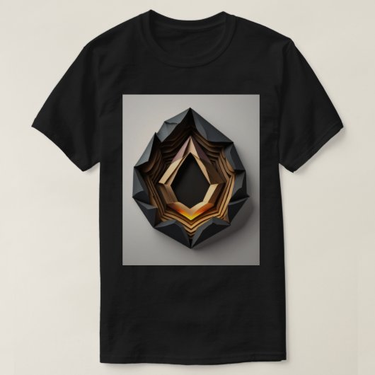 3D紙アートデザインTシャツ Tシャツ (デザイン正面)