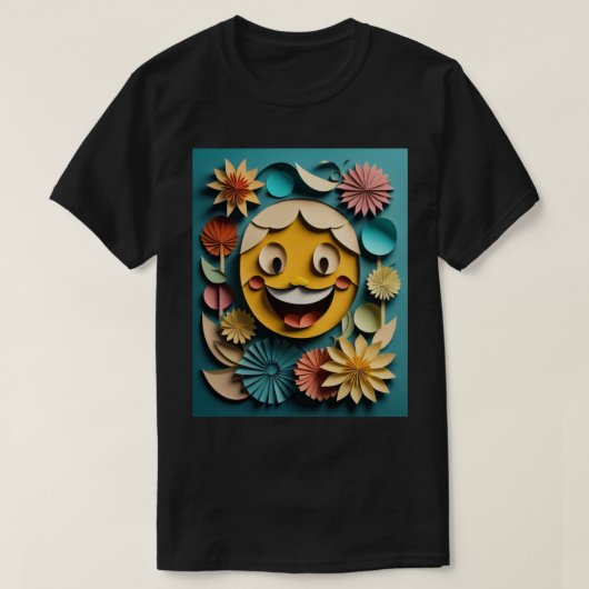 3D紙アートデザインTシャツ Tシャツ (デザイン正面)