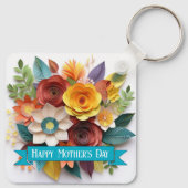 3D紙アートフローラ母の日 キーホルダー (裏面)