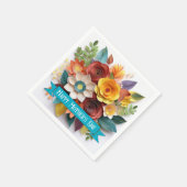 3D紙アートフローラ母の日 スタンダードカクテルナプキン (角)