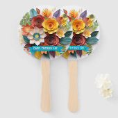 3D紙アートフローラ母の日 ハンドファン (正面&裏面)