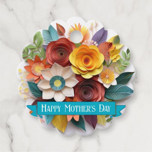 3D紙アートフローラ母の日 フェイバータグ (正面)