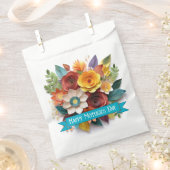 3D紙アートフローラ母の日 フェイバーバッグ (クリップ留めされた状態)