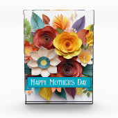 3D紙アートフローラ母の日 フォトブロック (正面)