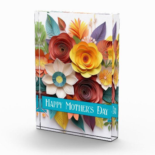 3D紙アートフローラ母の日 フォトブロック (右)