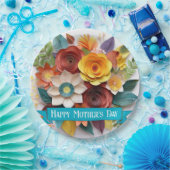 3D紙アートフローラ母の日 ペーパープレート (パーティー)