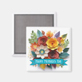 3D紙アートフローラ母の日 マグネット (正面/裏面)