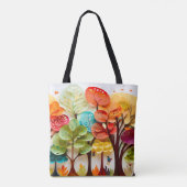 3D紙レイヤーツリーの風景自然ギフトのためのもの トートバッグ (裏面)