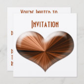3D素晴らしくモダンなハートのデザインの招待状 招待状 (正面/裏面)