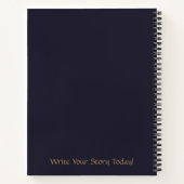 3D素晴らしゴールデンユニコーンパーソナライズされた ノートブック (裏面)