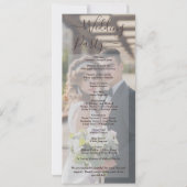 3D素朴エレガントフローラフォト結婚式 プログラム (裏面)