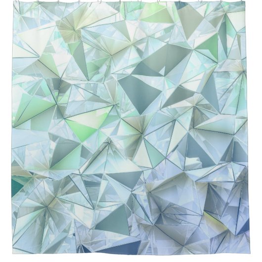 3D結晶三角形、図解描写的。 シャワーカーテン (正面)