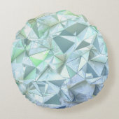 3D結晶三角形、図解描写的。 ラウンドクッション (裏面)