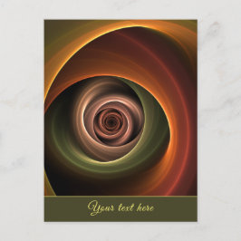 3D緩和曲線抽象芸術暖色フラクタルモダン文字 シーズンポストカード
