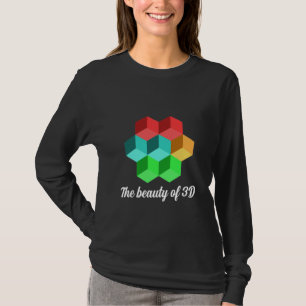 3D美しい Tシャツ