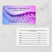 3D脊椎グラフィックカイロプラクティックアポイントメントカード 名刺 (正面/裏面)