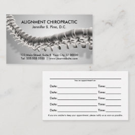 3D脊椎グラフィックカイロプラクティックアポイントメントカード 名刺