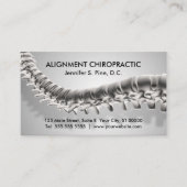 3D脊椎グラフィックカイロプラクティックアポイントメントカード 名刺 (正面)