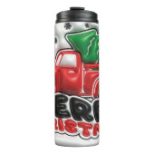 3D膨らんだタンブラー効果 – メリークリスマス タンブラー (正面)