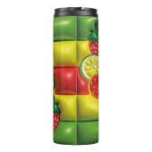 3D膨らんだタンブラー – 夏のママのフルーティフレーム タンブラー (裏面)